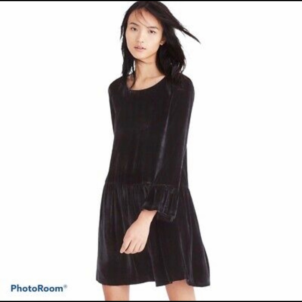 MADEWELL black velvet dress